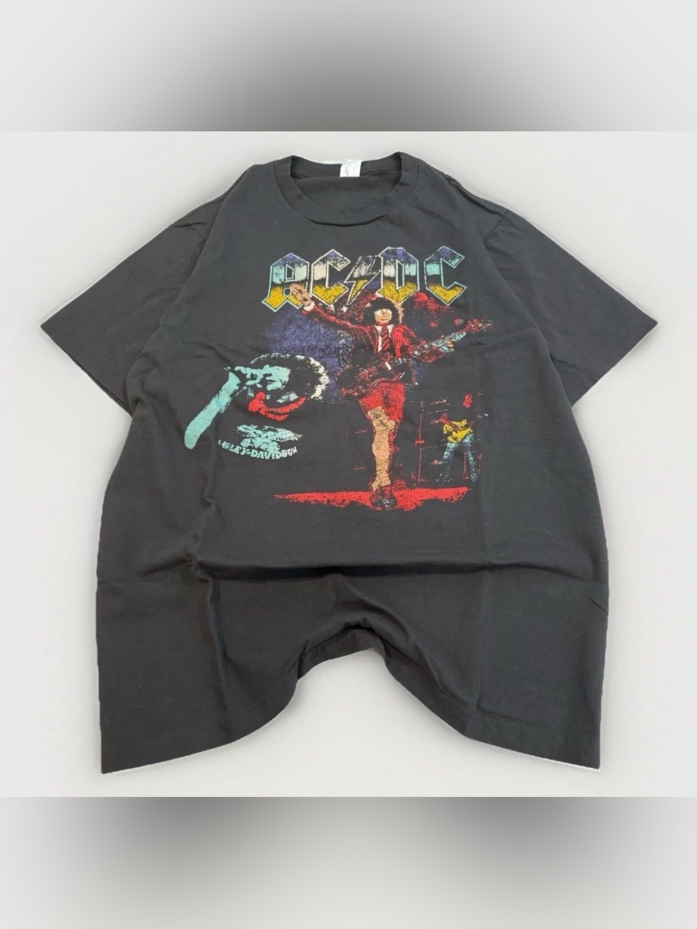 Vintage 1988 AC/DC World Tour T-Shirt Single Stitch Angus Young Band Tee Large